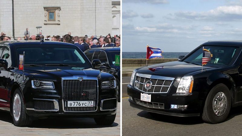 Новый лимузин Путина сравнили со «Зверем» Трампа‍